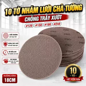 10 Tờ Nhám Lưới Chà Tường Chống Trầy Xướt Minh Phát 18cm