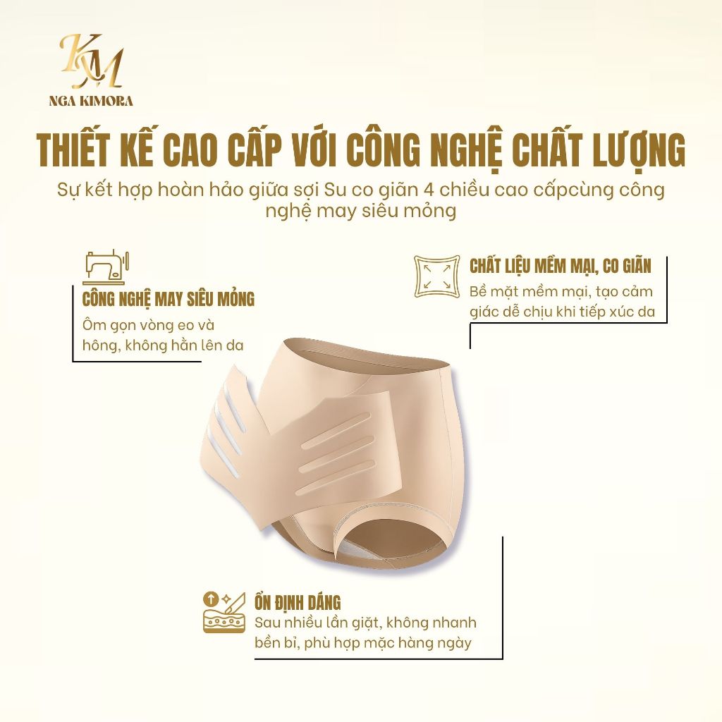 CC1- Quần Lót Định Hình Nữ Cạp Cao Thu Gọn Bụng Nâng Mông Không Đường May Co Giãn 4 Chiều Thun Lạnh Cao Cấp