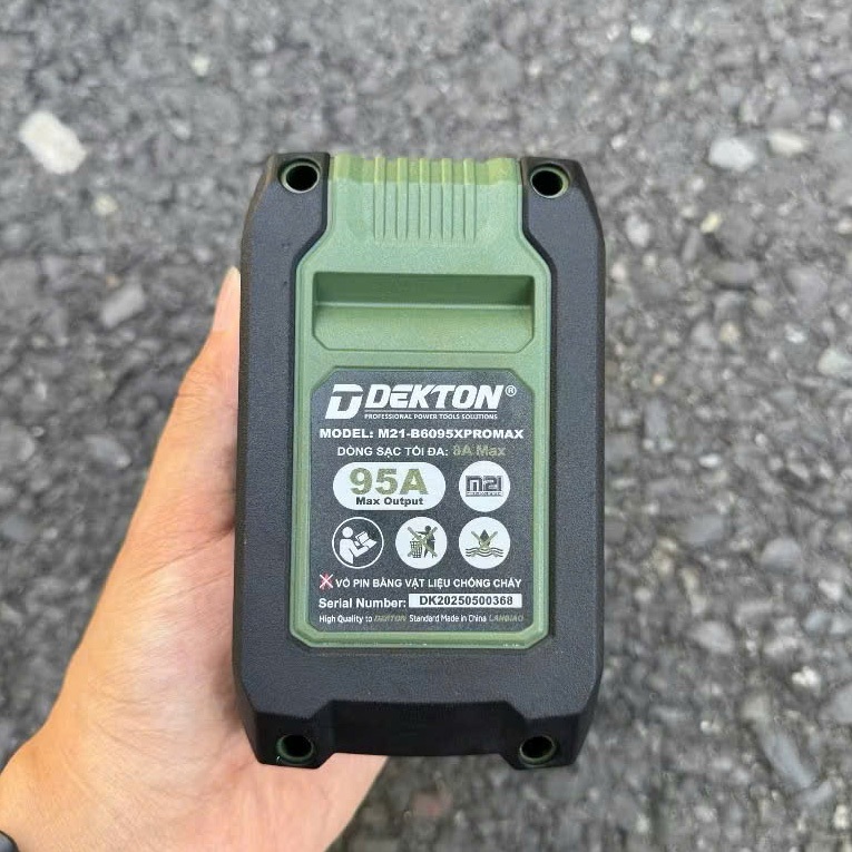 Pin 15Cell 6Ah Dekton M21-B6095A / M21-B6095PRO / M21-B6095PROMAX Dòng Xả 95A, Vỏ chống cháy, Chân pin phổ thông