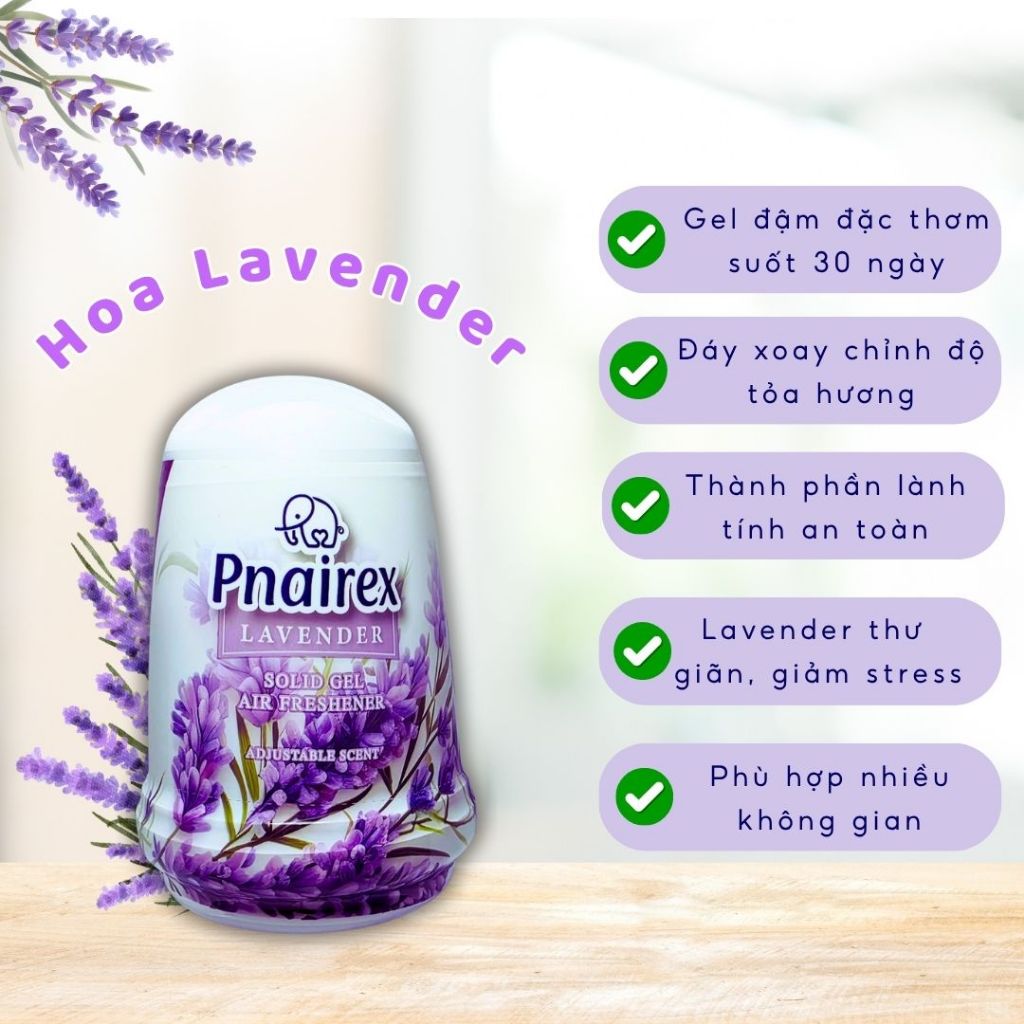 [COMBO 5] SÁP THƠM PHÒNG PNAIREX 200G - KHỬ MÙI PHÒNG NGỦ, NHÀ VỆ SINH