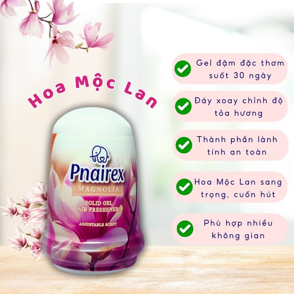 [COMBO 5] SÁP THƠM PHÒNG PNAIREX 200G - KHỬ MÙI PHÒNG NGỦ, NHÀ VỆ SINH