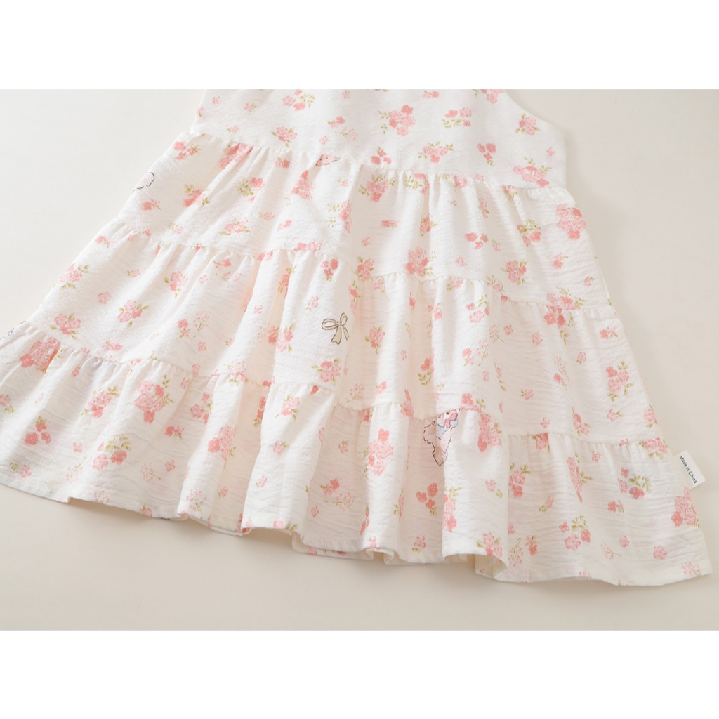 Váy Cho Bé Gái, Váy 2 Dây Bé Gái Họa Tiết Dễ Thương Chất Liệu Cotton Mềm Mại Thoáng Mát