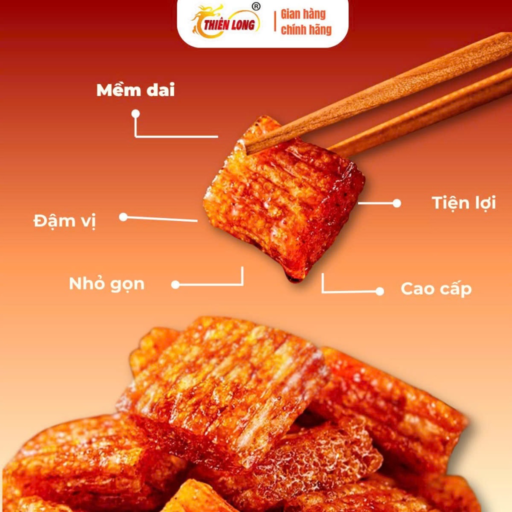 Snack Bít Tết Ý BBQ 110gr vị tuổi thơ,thơm cay hấp dẫn Thiên Long Food,que cay tuổi thơ,ăn vặt cổng trường,cay cay