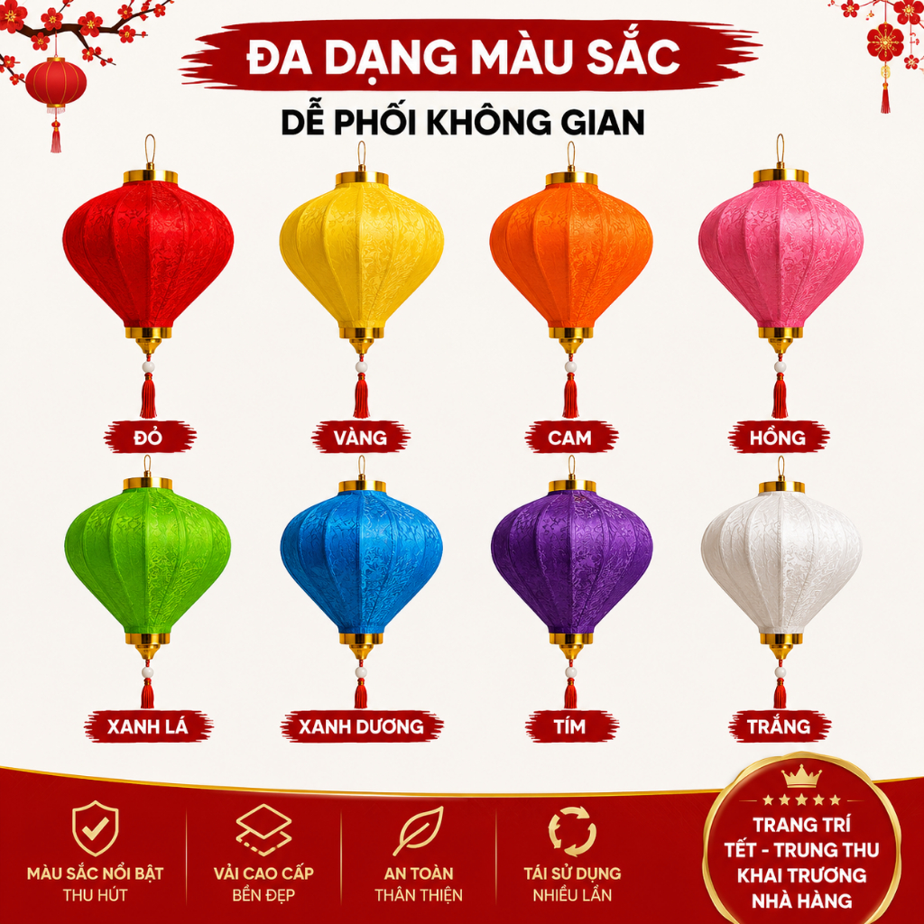 Đèn Lồng Hình Tỏi Vải Gấm 3D Cao Cấp, Vải thường 35x45cm Trang Trí Ngoài Trời  Quán Cafe, Lễ hội