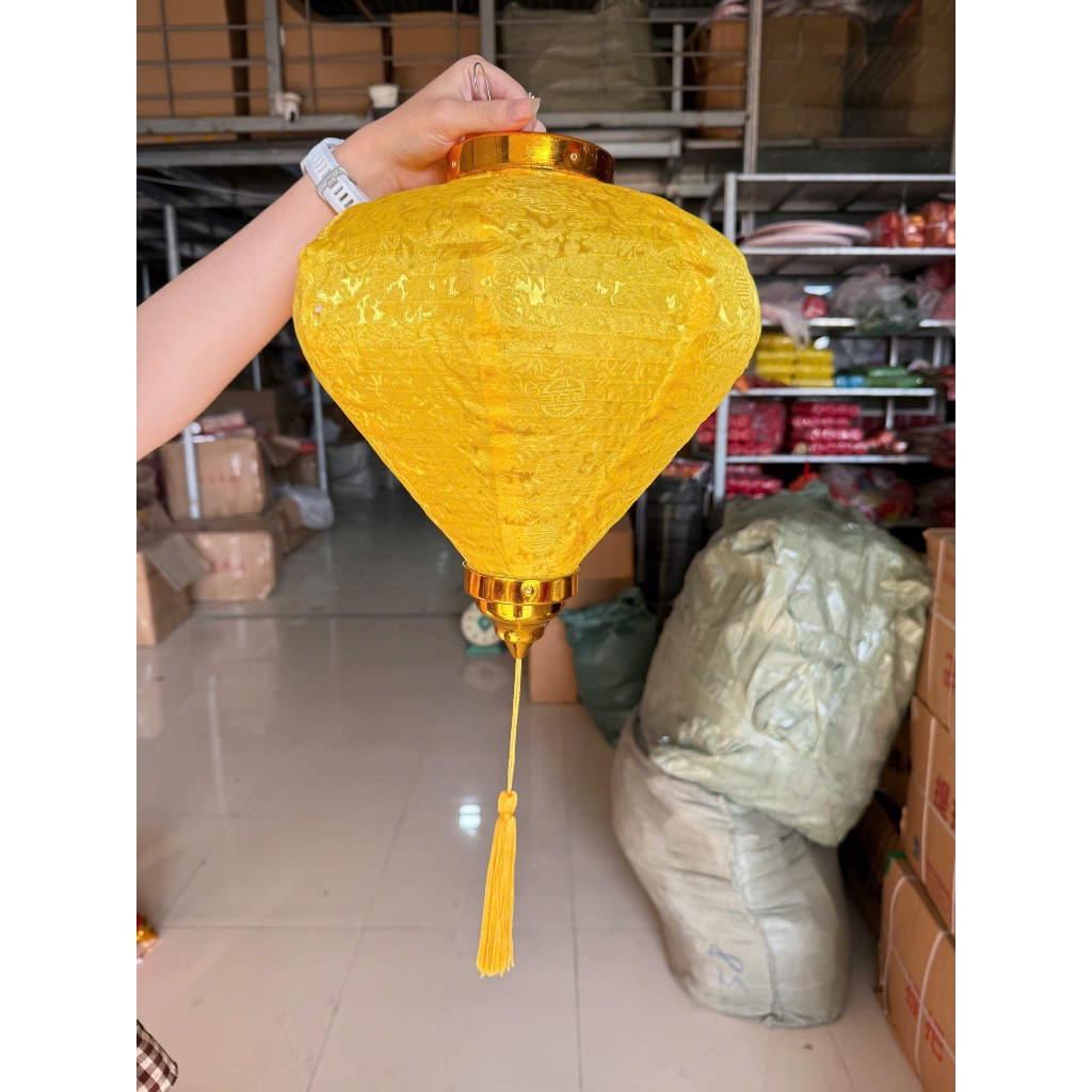 Đèn Lồng Hình Tỏi Vải Gấm 3D Cao Cấp, Vải thường 35x45cm Trang Trí Ngoài Trời  Quán Cafe, Lễ hội