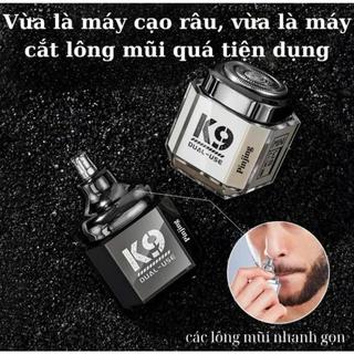 Máy Cạo Râu 2 in 1 ( Cạo Râu & Tỉa Lông Mũi ) model K9, Có Màn Led Hiển Thị, Kích Thước Nhỏ Gọn, Lưỡi Dao Tự Mài