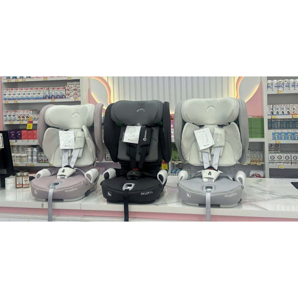 Ghế Ngồi Ô Tô Cho Bé BEWELL BW26A ISOFIX – Chuẩn ECE R129 Châu Âu, Cho Bé 1-12 Tuổi (9-36kg)