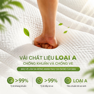 Nệm Foam Hybrid 22cm KADE Mattress Đệm Gồm Lò Xo Túi Độc Lập Cùng 2 Tầng Cao Su Non êm ái