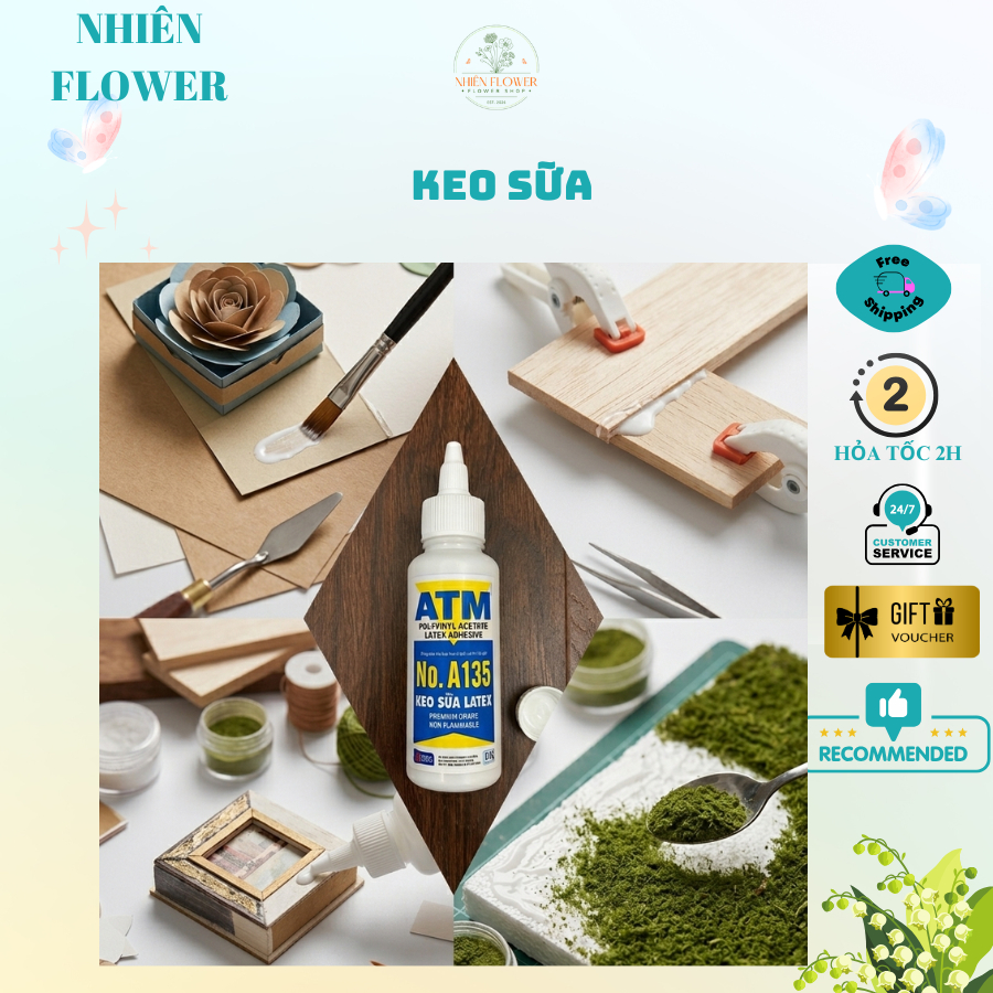 Keo Sữa ATM No.A135 Loại Tốt Đa Năng, Dán Giấy, Sàn Gỗ, DIY Handmade, Làm Slime và Đồ Chơi