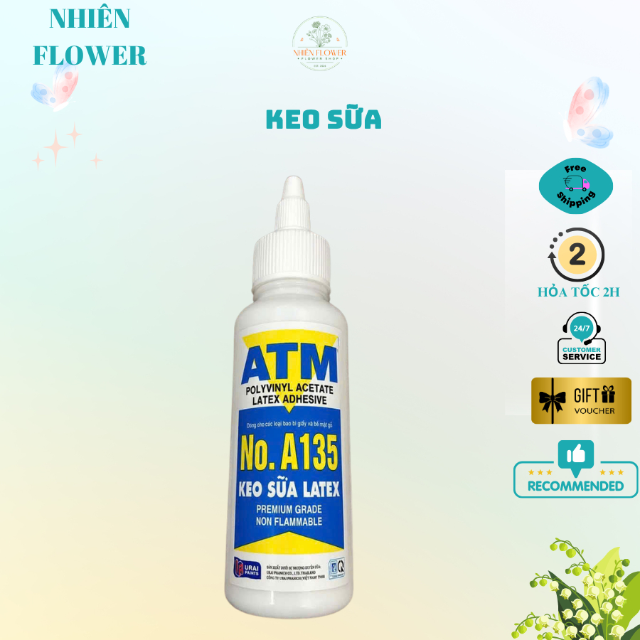 Keo Sữa ATM No.A135 Loại Tốt Đa Năng, Dán Giấy, Sàn Gỗ, DIY Handmade, Làm Slime và Đồ Chơi