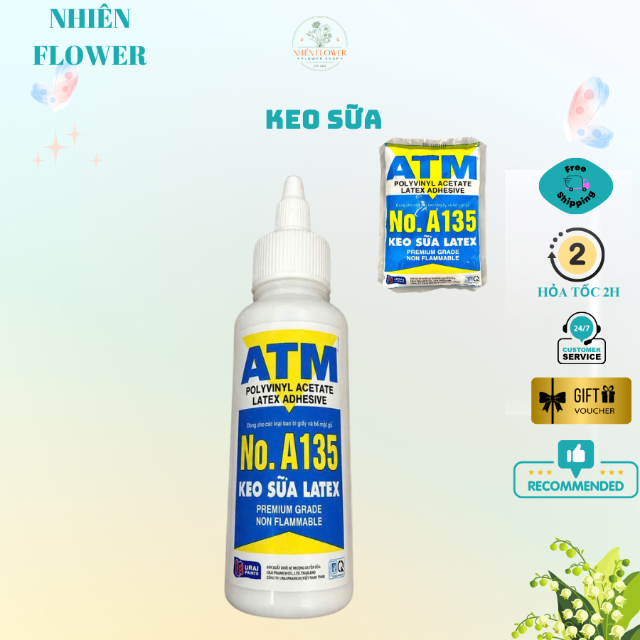 Keo Sữa ATM No.A135 Loại Tốt Đa Năng, Dán Giấy, Sàn Gỗ, DIY Handmade, Làm Slime và Đồ Chơi