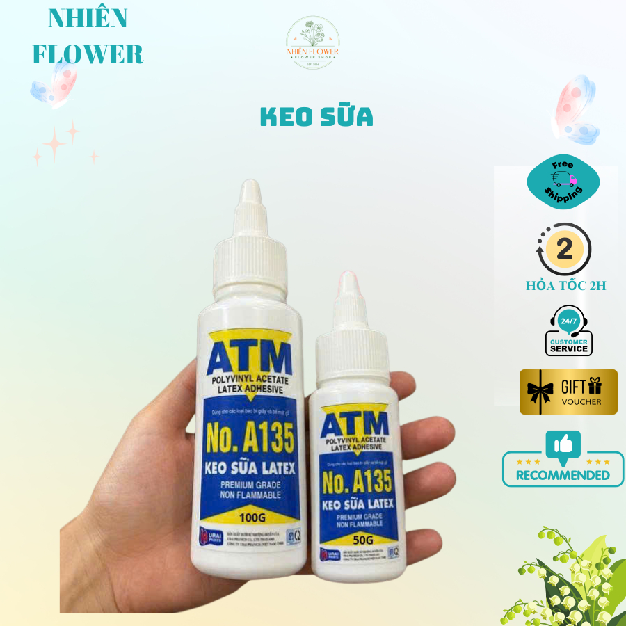 Keo Sữa ATM No.A135 Loại Tốt Đa Năng, Dán Giấy, Sàn Gỗ, DIY Handmade, Làm Slime và Đồ Chơi
