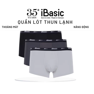 Combo 3 Quần lót nam iBasic phom trunk airy thoáng khí phối thun lạnh PANM136