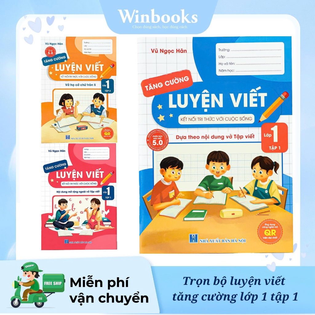 Sách Combo 3 Cuốn Luyện Viết Tăng Cường Lớp 1 Kết Nối Tri Thức