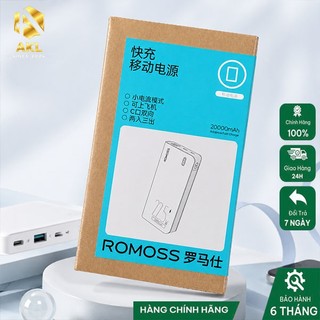 Sạc dự phòng Romoss Sense 6FS 20.000 Mah - 22.5W. PD3.0 / QC3.0 / FCP / SCP