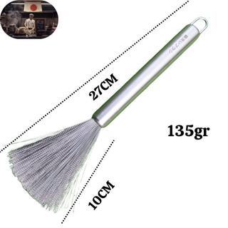 Chổi cọ xong nồi nhà bếp NHẬT BẢN bằng thép trắng không gỉ hàng nhập bãi Japan chưa sssuwr dụng