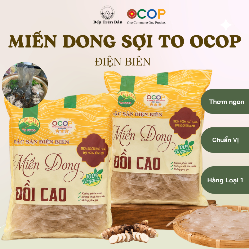 Miến dong sùng bầu, miến dong sợ to thái tay đặc sản điện biên beptrenban