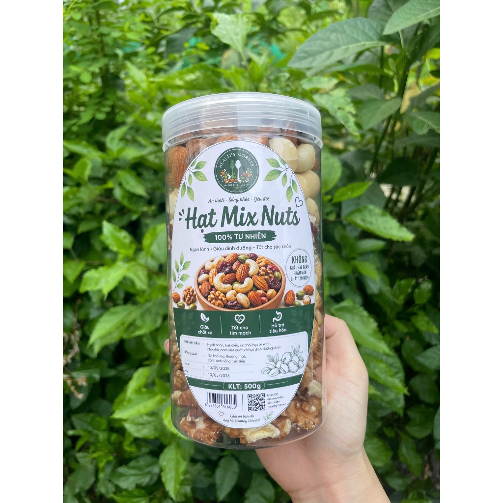 Hạt Dinh Dưỡng Mix Nuts 500g - Hạnh Nhân, Óc Chó, Macca, Hạt Điều Ăn Kiêng Eat Clean