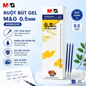 Combo 10 20 Ruột Bút Gel M&G 0.5mm Ngòi Kim Toàn Phần Ruột Thay Thế Mực Ra Đều Viết Mượt