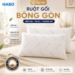 Ruột gối bông gòn cao cấp Habo 40x60cm, gối êm ái đàn hồi tốt, cho giấc ngủ thoải mải