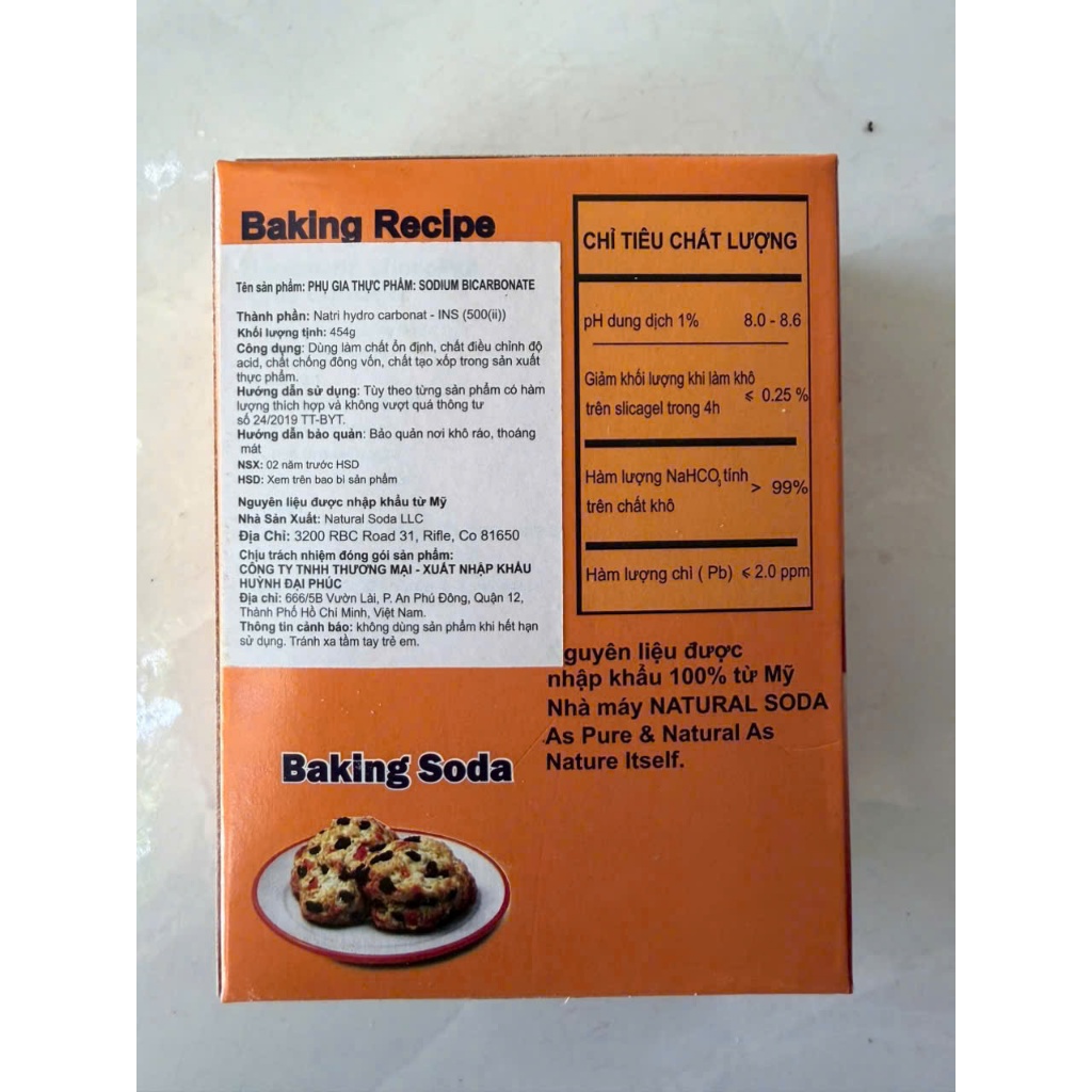 Combo 2 hộp Baking soda đa dụng, dùng làm bánh, tẩy rửa, vệ sinh, khử mùi
