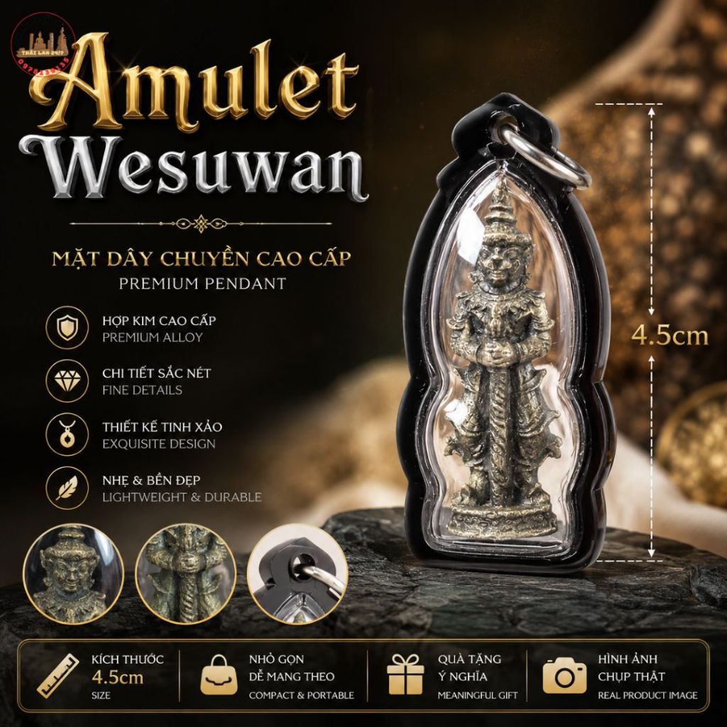 Mặt Dây Chuyền Nghệ Thuật Wesuwan 4.5cm - Phụ Kiện Đeo Cổ Mang Lại Cảm Giác Thư Thái