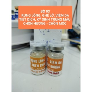BỘ SỐ 03 RỤNG LÔNG GHẺ LỠ, VIÊM DA TIẾT DỊCH TRÊN CHỒN HƯƠNG