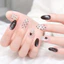 Nailbox [ Mã H66] Mẫu Móng Tay Đen Trắng - Thiết Kế Sao Kết Hợp Chấm Bi Sang Trọng