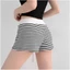 Quần Short Đùi Nữ Cạp Trắng Phối Kẻ Vằn Thời Trang Nam Nữ Unisex Hottrend Hàn Quốc