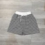 Quần Short Kẻ Vằn Phối Cạp Trắng Unisex Nam Nữ Chất Thun Cotton Mềm Mát , Siêu Co Dãn