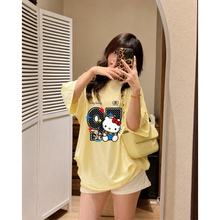 Áo thun tay lỡ form rộng in hình kitty 97
