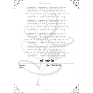 [Presage.vn] Shakti Mantra, Mantra of 108, Om Mani Padme Hum - Combo 9 Tờ