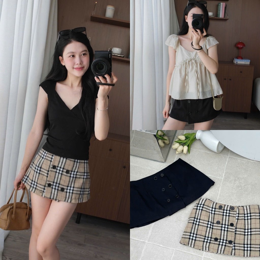 Noah Skirt (TSW) Chân váy thô dáng chữ A 6 cúc the.sweaterweather