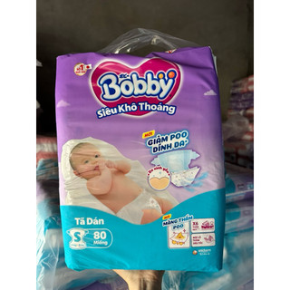 (COMBO 2 GÓI) Tã dán Bobby Super Jumbo S80/M76