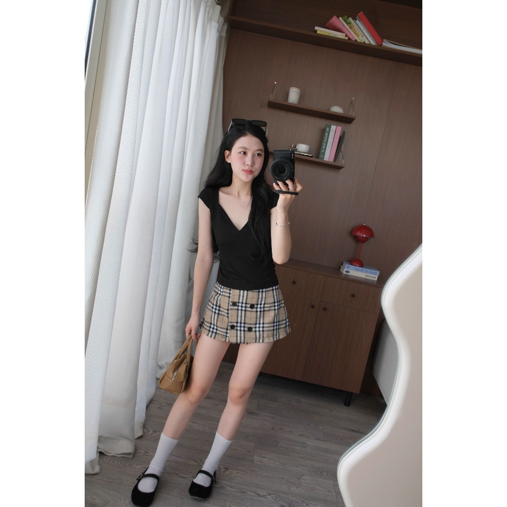 Noah Skirt (TSW) Chân váy thô dáng chữ A 6 cúc the.sweaterweather