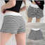 Quần Short Đùi Nữ Cạp Trắng Phối Kẻ Vằn Thời Trang Nam Nữ Unisex Hottrend Hàn Quốc