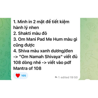 [Presage.vn] Shakti Mantra, Mantra of 108, Om Mani Padme Hum - Combo 9 Tờ