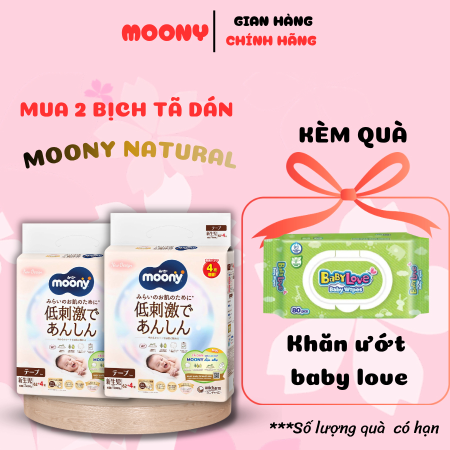 [KÈM QUÀ] Bỉm Moony trắng loại dán và quần đủ size nhập khẩu từ Nhật Bản full size chính hãng