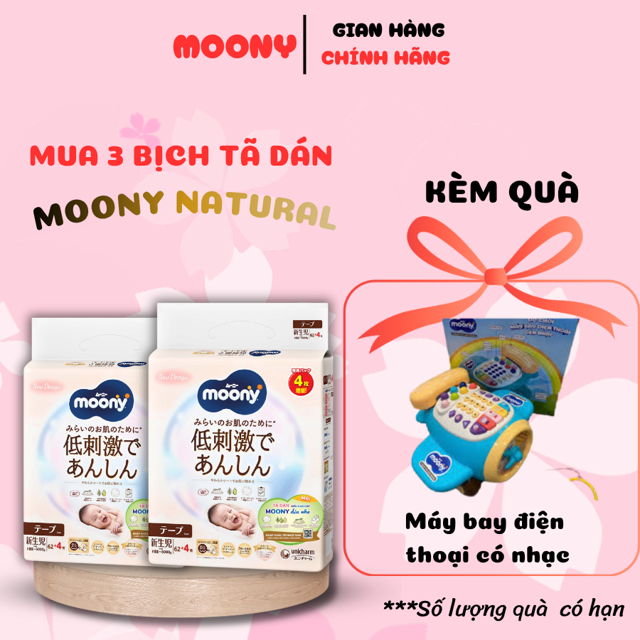 [KÈM QUÀ] Bỉm Moony trắng loại dán và quần đủ size nhập khẩu từ Nhật Bản full size chính hãng