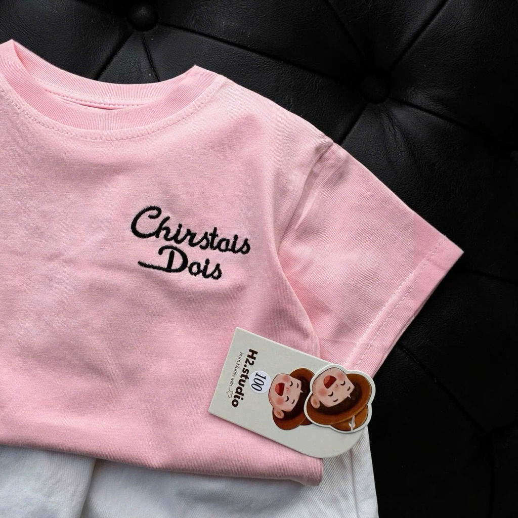 Bộ Bé Trai Mùa Hè Áo Thun Hồng Pastel Quần Short Trắng,Bộ Quần Áo Bé Trai Cotton Mềm Mát 8-16kg A20