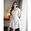 MIU.STUDIO • Set Đầm trắng 2 dây dáng A ngắn xoè kèm áo choàng ren thắt nơ tiểu thư sang chảnh mặc đi cưới đi tiệc