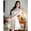 MIU.STUDIO • Set Đầm trắng 2 dây dáng A ngắn xoè kèm áo choàng ren thắt nơ tiểu thư sang chảnh mặc đi cưới đi tiệc