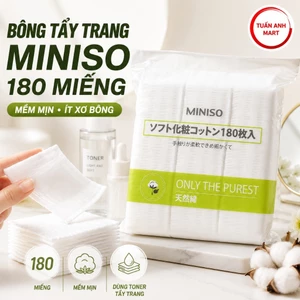 Gói Bông tẩy trang Miniso Nhật Bản 180 miếng