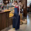 Yếm jean 2 dây dáng quần ống rộng đính cúc style cá tính năng động ,Quần yếm demin dáng dài from suông phong cách basic