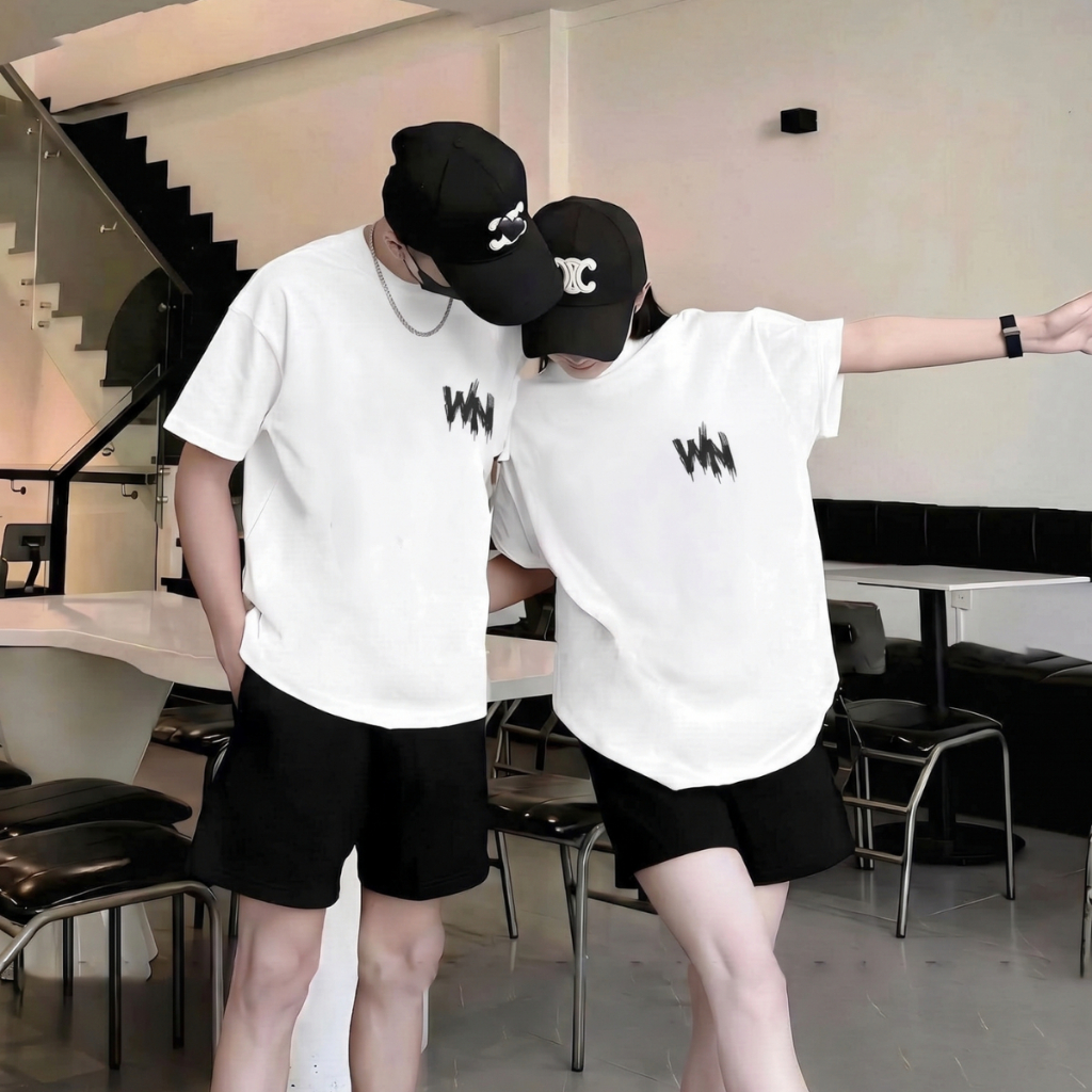 Áo Thun Streetwear Boxy Cotton 100% Unisex - Áo Thun Cổ Tròn Nam Nữ - Vải Thun Lạnh - Đứng Form - 2 mẫu tùy chọn