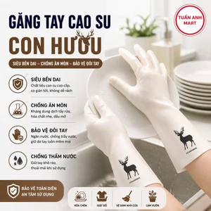 Combo 3 đôi Găng tay cao su con hươu siêu bền dai chống ăn mòn bảo vệ đôi tay của bạn