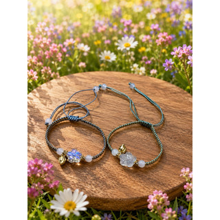 Vòng tay cặp đôi hoa mai handmade may mắn-quà phụ kiện đi kèm nhân đôi khi mua combo.