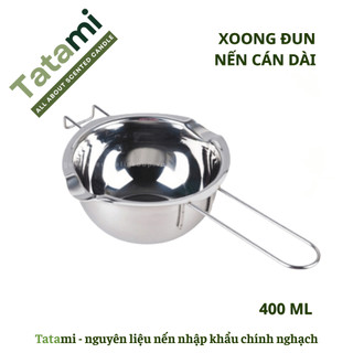 Nồi Đun Sáp Nến TATAMI Dung Tích 400ml Cán Dài Inox Dụng Cụ Làm Nến Thơm DIY Tại Nhà