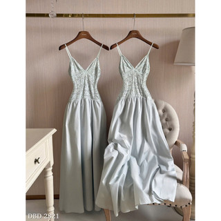 Váy Ren Phối Thô Maxi 2 Dây Chuẩn Linh Hoàng