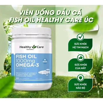 Viên Uống Bổ sung Dầu Cá Tự Nhiên 1000mg Omega 3 Healthy Care Fish Oil